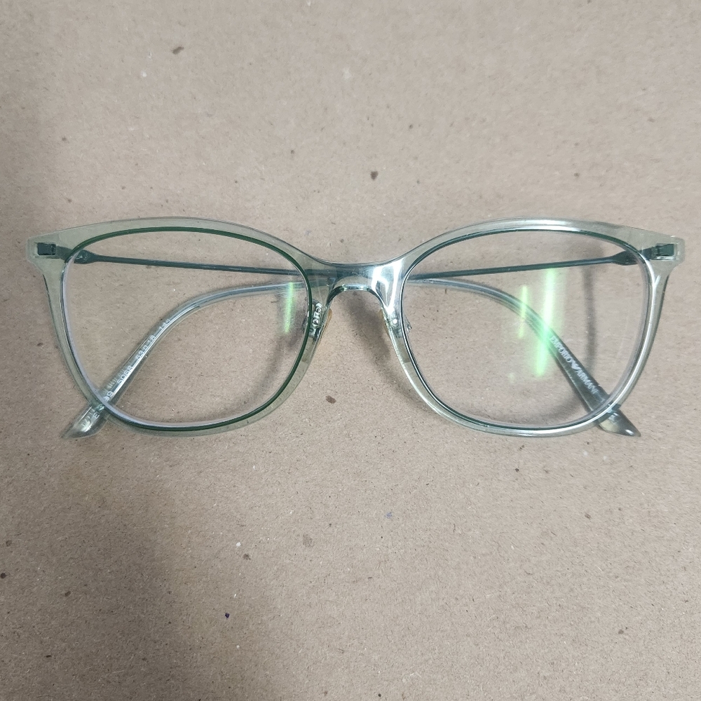 EMPORIO ARMANI EA3199 5068  Unisex Eyeglasses, shiny transparent grn, Retail 199